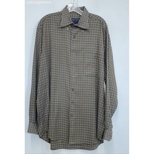 Scott Barber Multi Shirt Mens Large Button Up Plaid Long Sleeve‎ - Size L